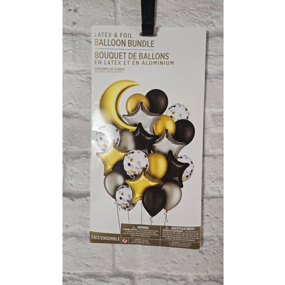 Gold and Black Balloon Bundle - Picture 1 of 5